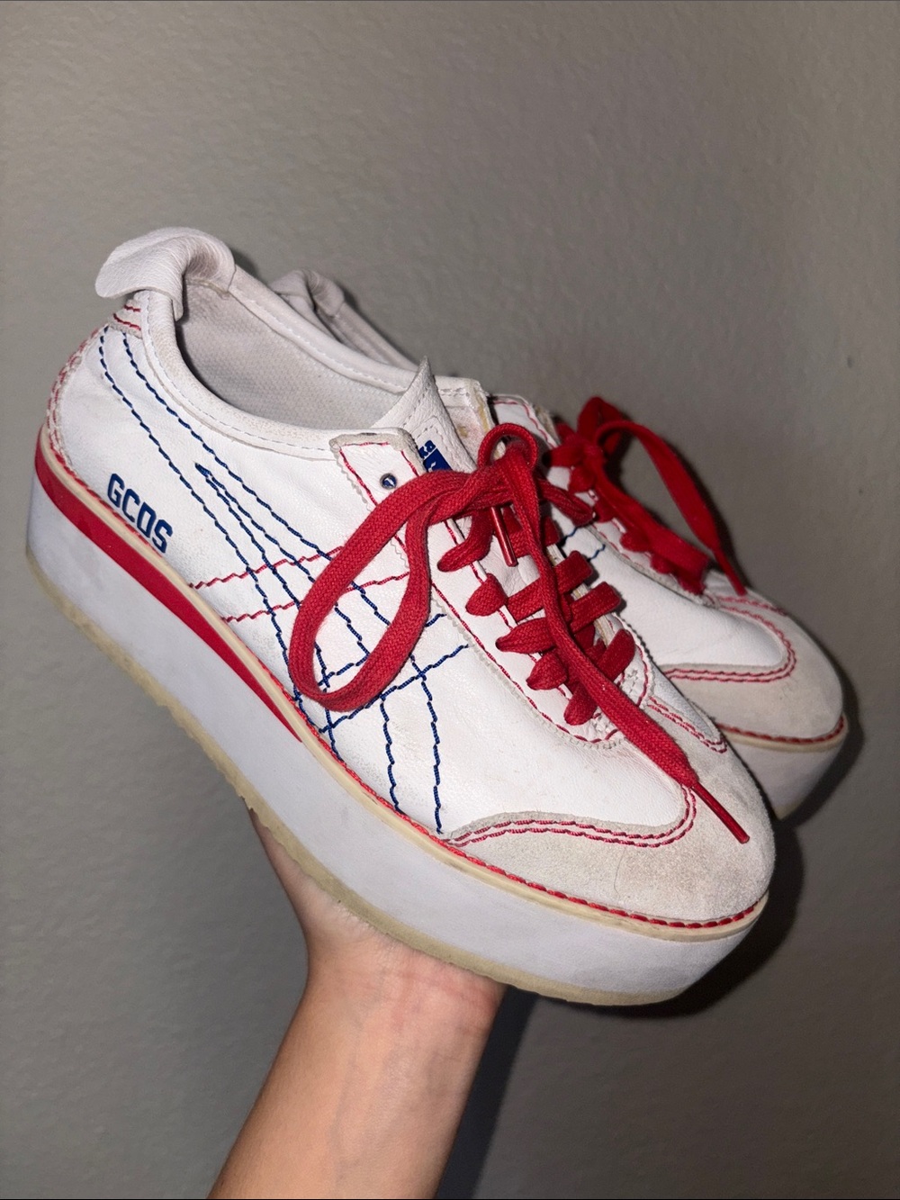 Onitsuka Tigers x GCDS White Canvas Platform Sneakers